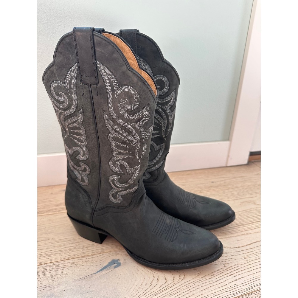JB Dillon Genuine Goat Leather Western Cowboy Boots Black JBW2309 Womens 8 B